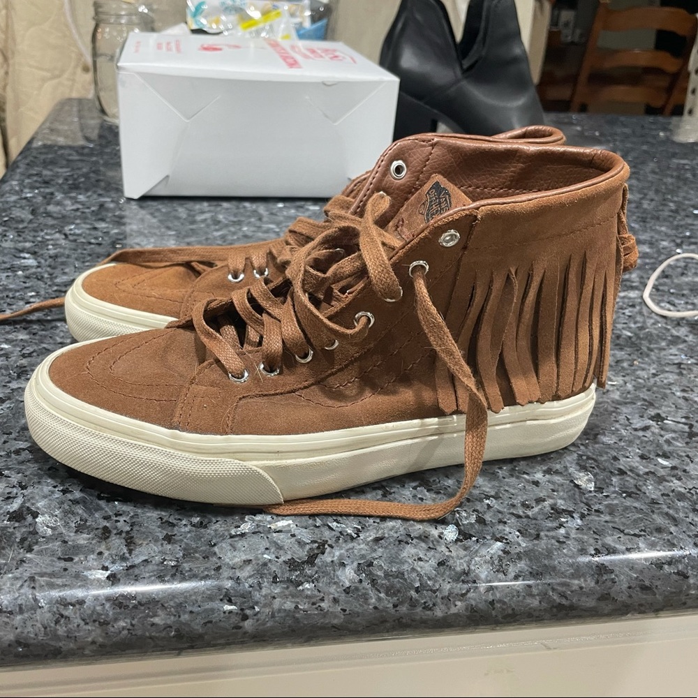 Tan high top vans women’s size 7.5